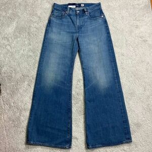 Levis Carve Flare Selvedge Jeans Blue Tab 26x30 Made in Japan Med Wash NWT New